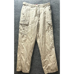 Moose Creek Mens Quilt Lined Tan Cargo Pants Size 34x34